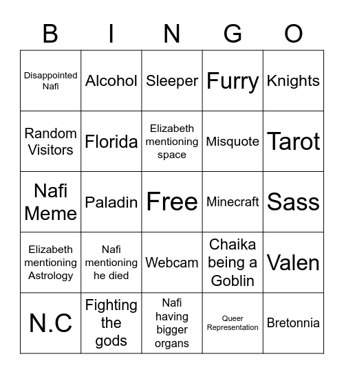 Discord Bingo Card