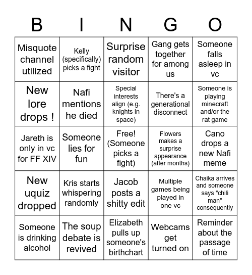 Idiots Bingo 3.0 Bingo Card
