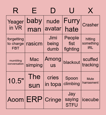 Drinking bingo Card