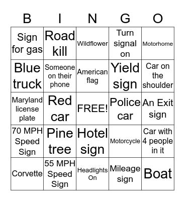 Camp Conquest Bingo Card