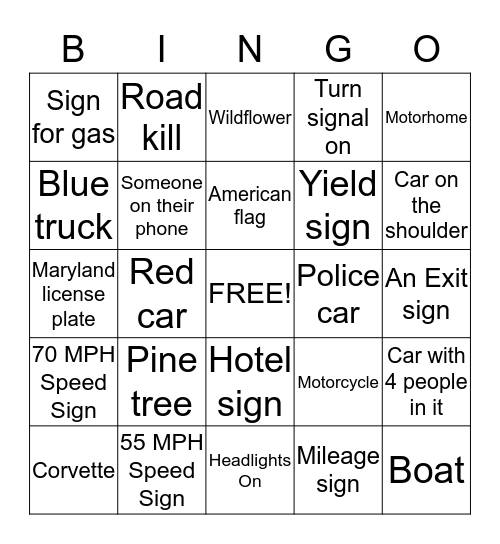 Camp Conquest Bingo Card