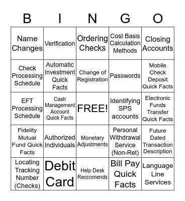 OLR BINGO! Bingo Card