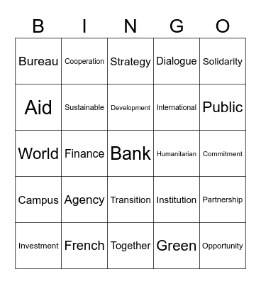 Guess AFD's new name! Bingo Card