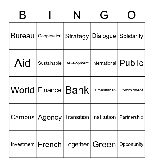 Guess AFD's new name! Bingo Card