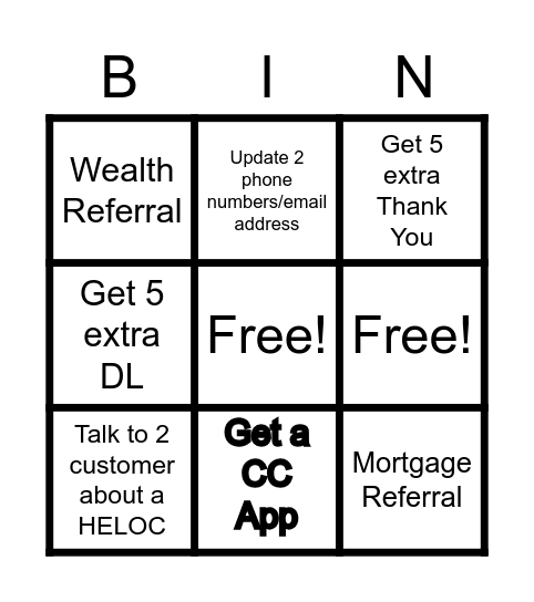 Ultimate Bingo Card