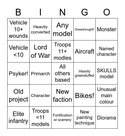 2022 Bingo Card