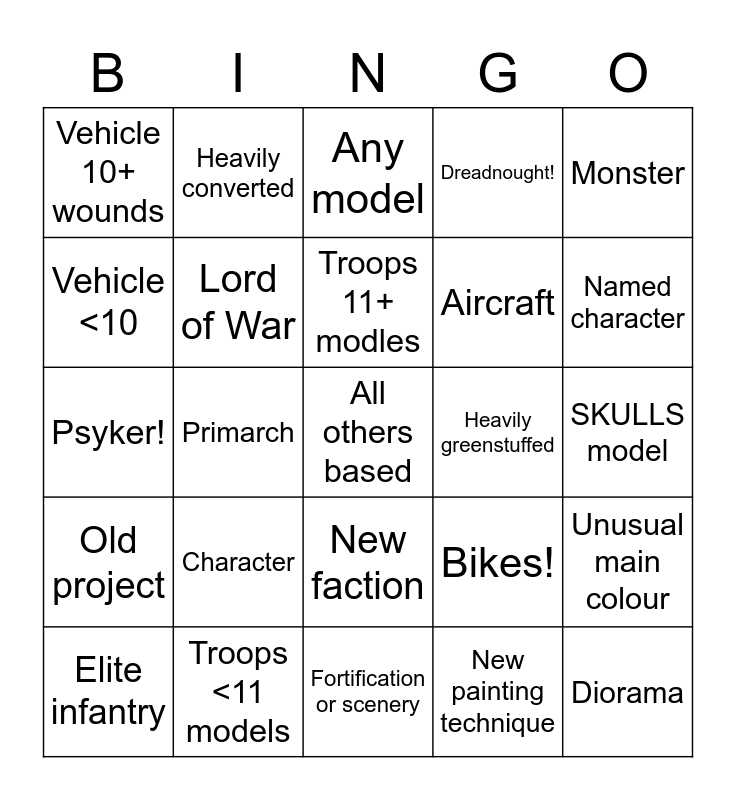 2022 Bingo Card