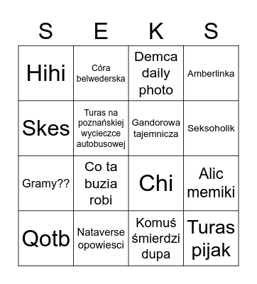 USE bingus Bingo Card