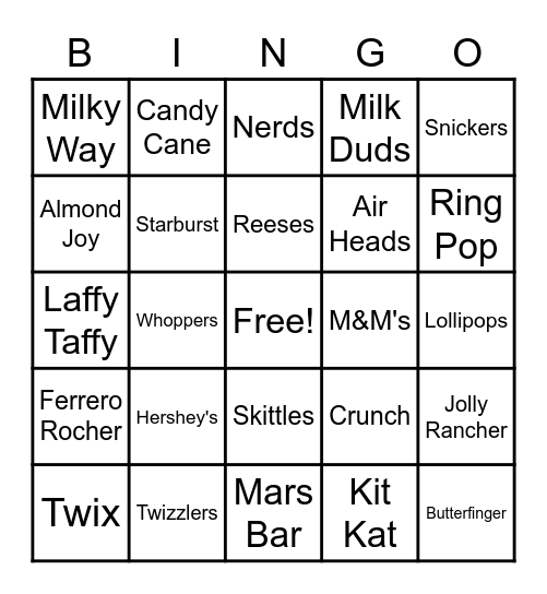 Candyland Bingo! Bingo Card