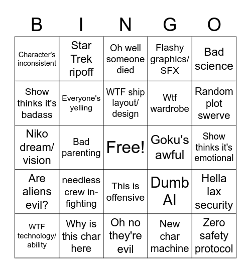 Another Life Bingo Card