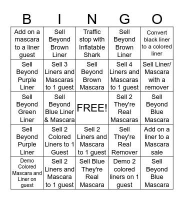 They're Real Color Bingo Card