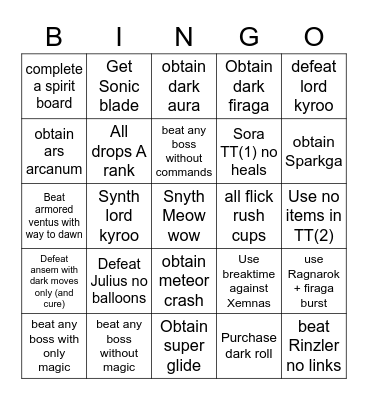 KH DDD Bingo Card