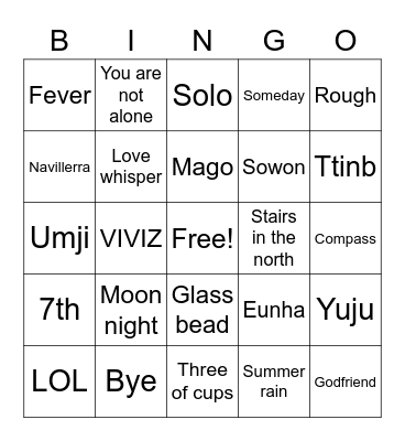 The beginning of love Bingo Card