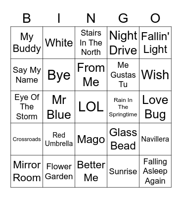 The Beginning Of Love Bingo Card