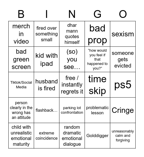 dhar mann bingo V2 Bingo Card