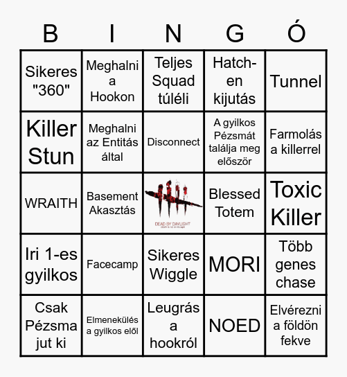 Pézsma DBD Bingó Bingo Card