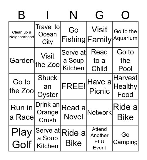 Big Plans Bingo! Bingo Card