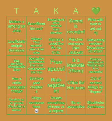 Taka Bingo Card