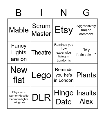 Henry Longstaff Bingo Card