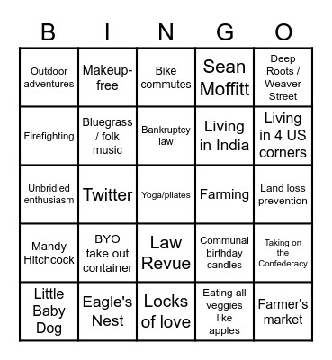 In Celebration of Jamey Mavis Lowdermilk Bingo Card