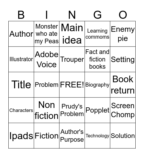 Summer School Review Bingo Card
