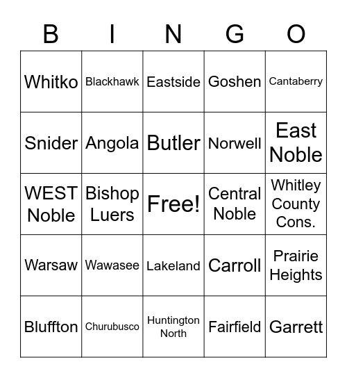 COVID School Closing Bingo Card