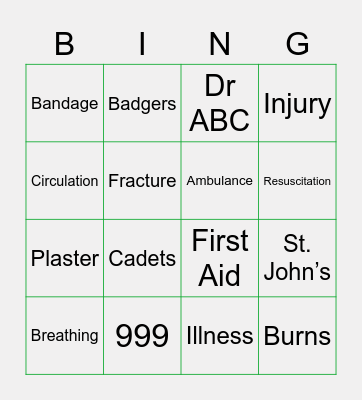 Badger Bingo Card