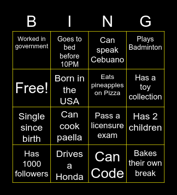DAO Human Bingo 2022 Bingo Card