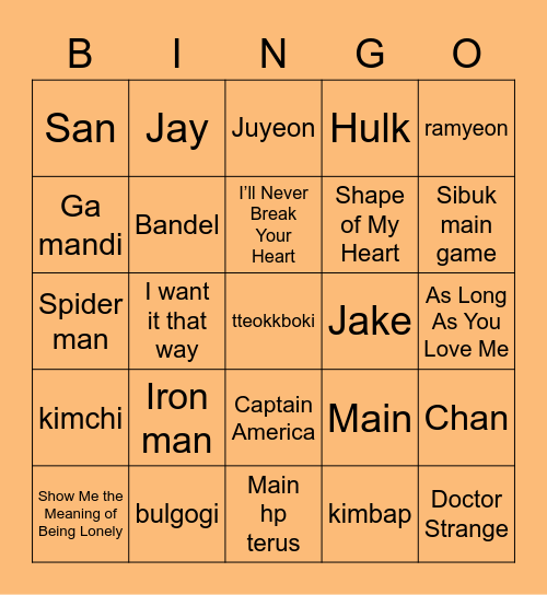 Santtage9 Bingo Card