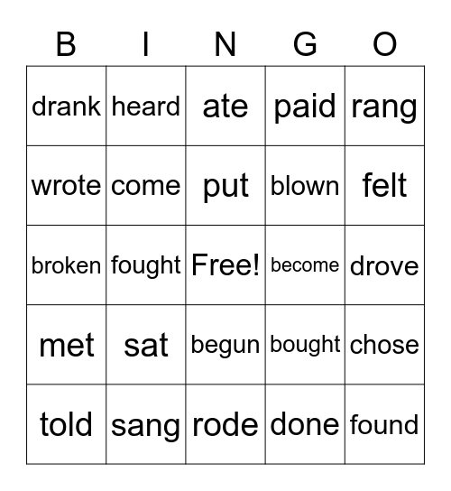 non-regular-past-tense-verbs-bingo-card
