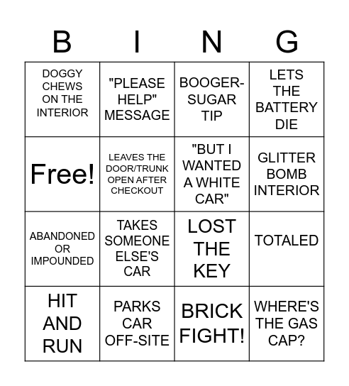 TURO BINGO Card