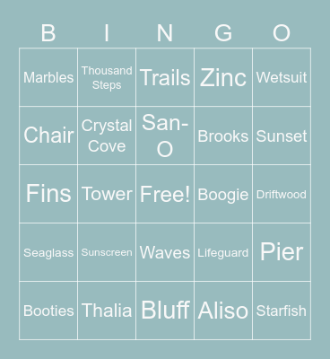 Family Bingo Card