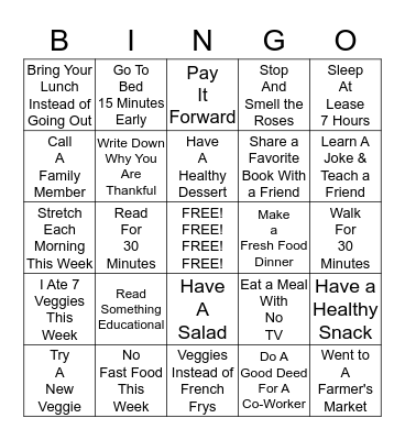 Liberty Bingo Card