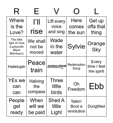 REVOLUTION Bingo Card