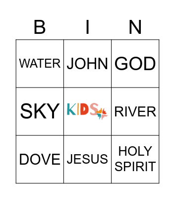 Jesus got baptised Bingo Card