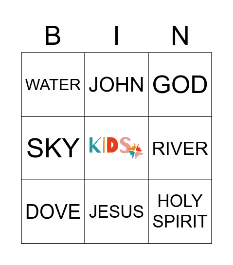 Jesus got baptised Bingo Card