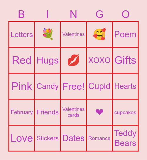 Valentine's Bingo :) Bingo Card