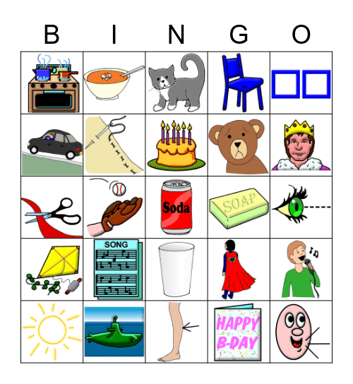 Speech Bingo Card