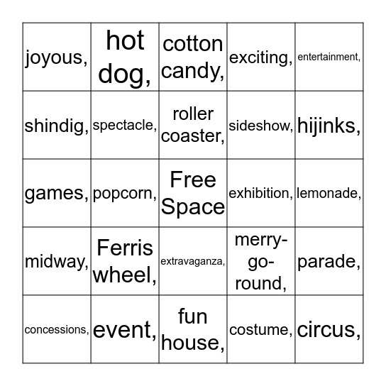 Bingo Card