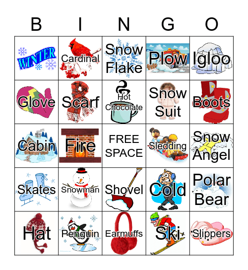 Winter Bingo Card