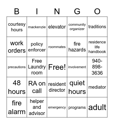 spring floor meeting Bingo Card