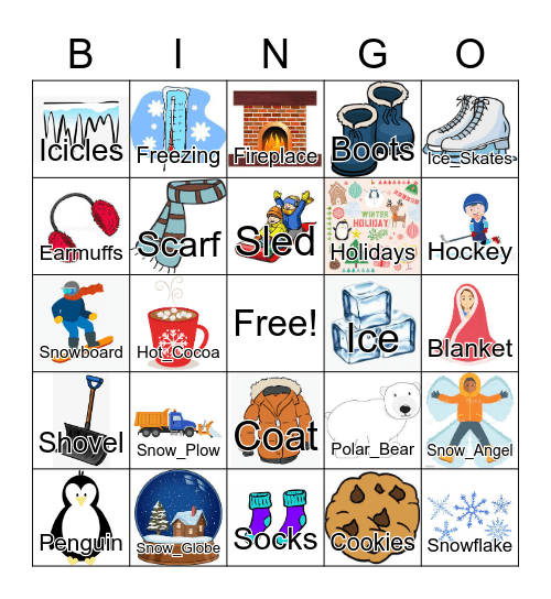 Winter Bingo Card