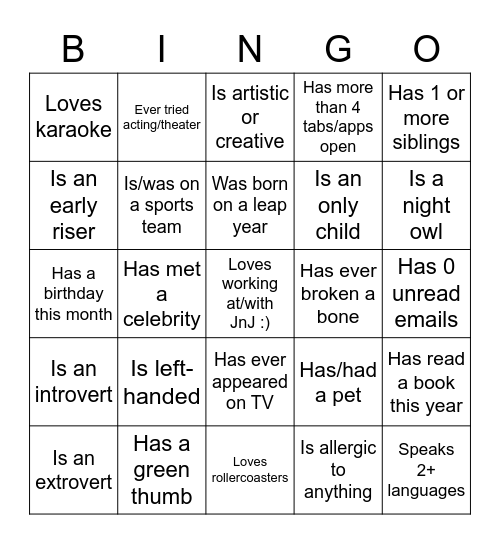 IDMP Workshop Bingo Card