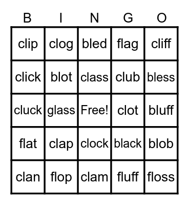 Green Dinosaur Bingo Card