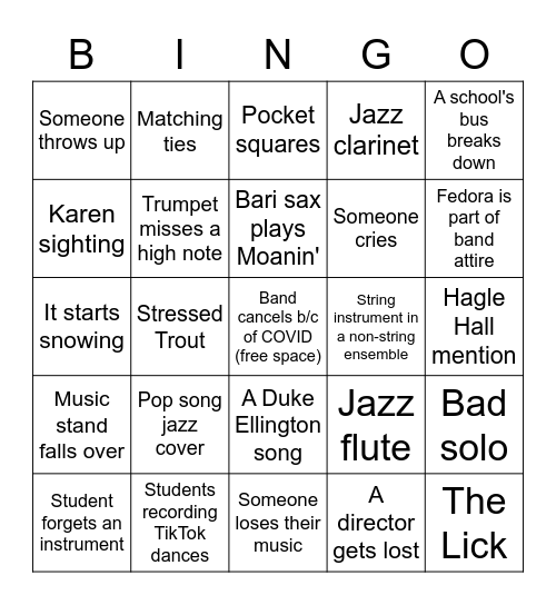 Jazz Fest Bingo 2022 Bingo Card