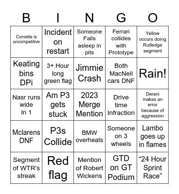 2022 R24 Bingo Card