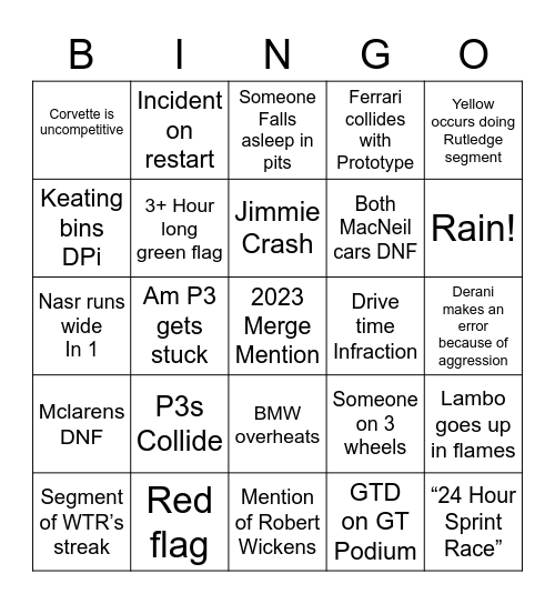 2022 R24 Bingo Card