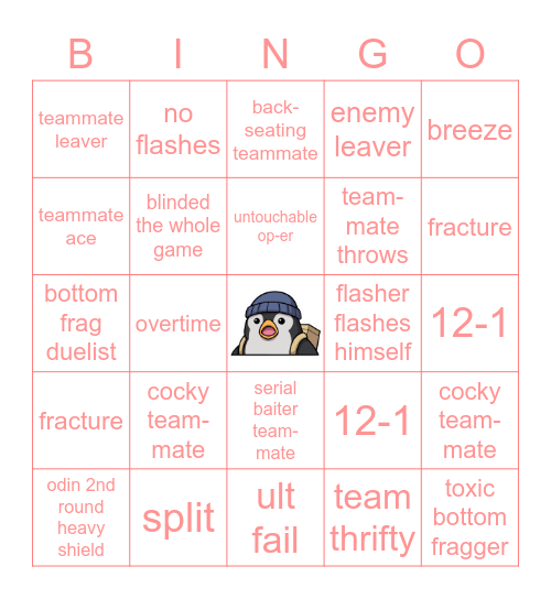 VALORANT BONGO >:3 Bingo Card