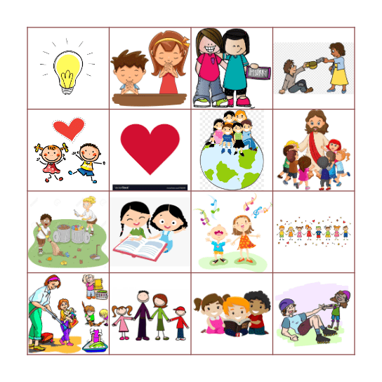 Brillando como Cristo Bingo Card