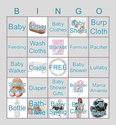 Destyni's Baby Shower! Bingo Card
